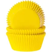House of Marie Cupcake Vormpjes - Geel - pk/50 - Baking Cups voor Muffins en Cupcakes