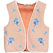 Moodstreet Meisjes Blazers Gilet Vajen - Ecru - Maat 86/104