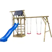 Intergard Houten speeltoestel houten schommel Nelis 380x500x290cm