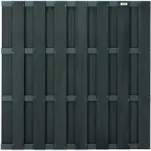 Intergard Zwarte schutting composiet antraciet 180x180cm