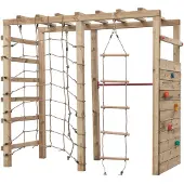 Intergard Houten speeltoestel houten schommel klimtoren King Kong 240x120x220cm