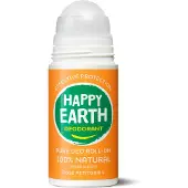 Happy Earth 100% Natuurlijke Deodorant Roller Rose Petitgrain 75 Ml