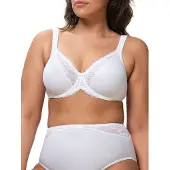 Triumph Niet voorgevormde bh Modern Lace+Cotton | Maat: 95D | Kleur: Wit