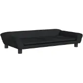 vidaXL Hondenmand 100x50x21 cm fluweel zwart