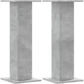 vidaXL Plantenstandaards 2 st 30x30x80 cm bewerkt hout betongrijs
