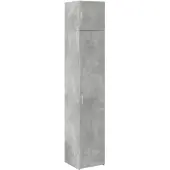 vidaXL Opbergkast smal 40x42,5x225 cm bewerkt hout betongrijs
