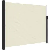 vidaXL Windscherm uittrekbaar 160x500 cm crèmekleurig