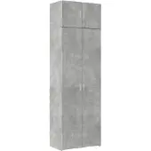 vidaXL Opbergkast 70x42,5x225 cm bewerkt hout betongrijs