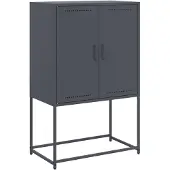 vidaXL Hoge kast 68,5x38,5x107 cm staal antracietkleurig