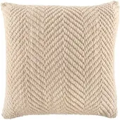 Tiseco - Kussen (gevuld) RENEE - Gebreide look - 45x45 cm, ivoor