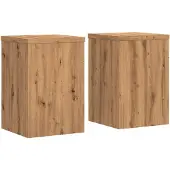 vidaXL Plantenstandaards 2 st 25x25x35 cm hout artisanaal eiken