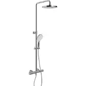 Blaufoss Onos 250 thermostatische kraan regendoucheset Glanzend Chroom en wit