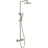 Linie Neptunus opbouw regendoucheset thermostatische kraan Brushed Rosegold