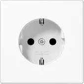 JUNG LS1520KIWW Wandcontactdoos met randaarde Inzetstuk LS plus, LS design, LS 990 Alpine-wit 1 stuk(s)