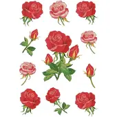 Herma Stickers etiketten rozen - 10 stuks