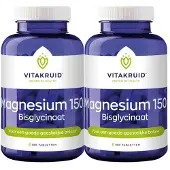 Vitakruid 2x Magnesium 150 Bisglycinaat 180 tabletten