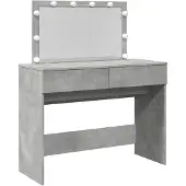 vidaXL Kaptafel met LED-verlichting 100x40x120 cm betongrijs