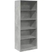 vidaXL Kledingkast 80x50x200 cm bewerkt hout betongrijs