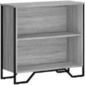 vidaXL Boekenkast 80x31x74,5 cm bewerkt hout grijs sonoma eikenkleur