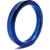 Black Label - BlueBoy - Platte Cockring - RVS - Blauw 55 mm