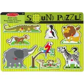 Melissa & Doug Zoo Animals Puzzle 8 Pieces Geel Kinderen