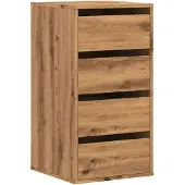 vidaXL Ladekast 40x41x76 cm bewerkt hout artisanaal eikenkleurig