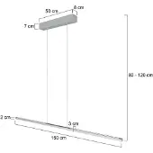 Steinhauer - Design Hanglamp Bande - Moderne Metaal Lamp met LED - In Hoogte Verstelbaar - Staal Kleur