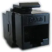 Roline UTP CAT6 Gigabit Keystone module RJ45 - RJ45 / zwart
