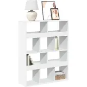 vidaXL Boekenkast 100x33x125,5 cm bewerkt hout wit