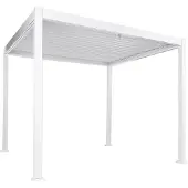 Beliani FORNOLI - Tuinpaviljoen - Wit - Aluminium