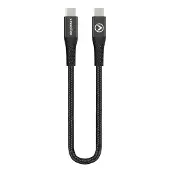Mobilize Strong Nylon Cable USB-C to USB-C 20cm. 100W Black