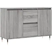vidaXL Dressoir 101,5x35x70 cm bewerkt hout grijs sonoma eikenkleurig