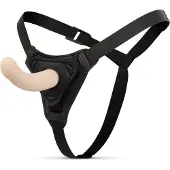 EasyToys Strap-On-Dildo met Harnas - Gebogen