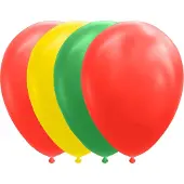 We Fiesta 10 Ballonnen 12" Rood / Geel / Groen - Versiering Feestdecoratie Decoratie Verjaardag Jubileum Thema Feest Ballon