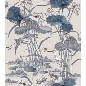 Dutch Wallcoverings - Tapestry Lotus Pond Blue - TP422702