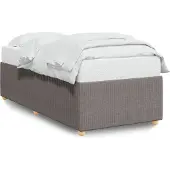 vidaXL Bedframe zonder matras 80x200 cm stof taupe