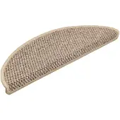 vidaXL Trapmatten zelfklevend 15 st sisal-look 56x17x3 cm donkerbeige