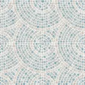 Dutch Wallcoverings - Artifice- mozaïek tegel grijs/petrol - M763-01