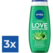 Nivea Love Adventure Douchgel 250 ml - Voordeelverpakking 3 stuks