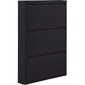 Woood Sabine 3-Vaks Schoenenkast - Metaal - Zwart - 103x66x16