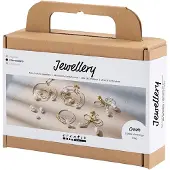 Creativ Company Mini Hobbyset Sieraden, Oorbellen van metaaldraad, verguld, 1doos/ 1 doos