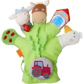 Haba speelhandschoen boerderij 25 cm junior polyester groen