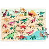 Djeco Puzzlespiel - 22 Teile - Puzzlo Dino - - One Size - Puzzlespiele