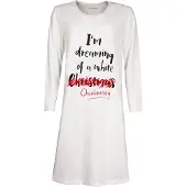 Temptation Dames Nachthemd - Slaapkleed - Wit - Maat L