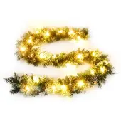 vidaXL Kerstslinger met LED-lampjes 5,2 m PVC groen