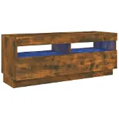 vidaXL Tv-meubel met LED-verlichting 100x35x40 cm gerookt eikenkleurig