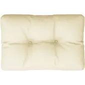 vidaXL Palletkussen 60x40x12 cm stof crèmekleurig