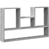 vidaXL Wandschap 99x15x60 cm bewerkt hout grijs sonoma eikenkleurig
