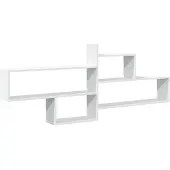 vidaXL Wandschap 167,5x18x68 cm bewerkt hout wit