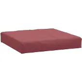 vidaXL Palletkussen 60x60x9,5 cm stof gemêleerd wijnrood